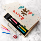 Personalised Reindeer Christmas Colouring Set