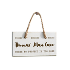Personalised Wooden Man Shed Sign