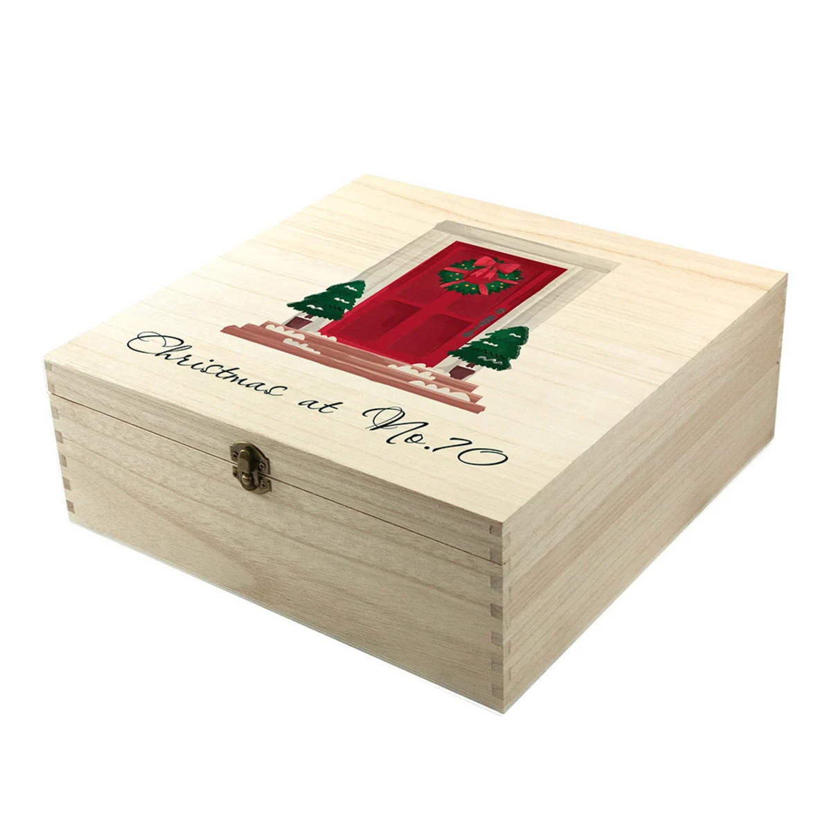Personalised Festive Door Christmas Box