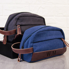 Personalised Denim Wash Bag for Him