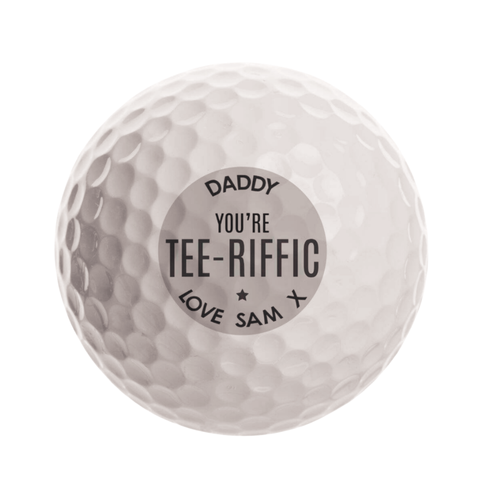Personalised 'You're Tee-Riffic' Golf Ball