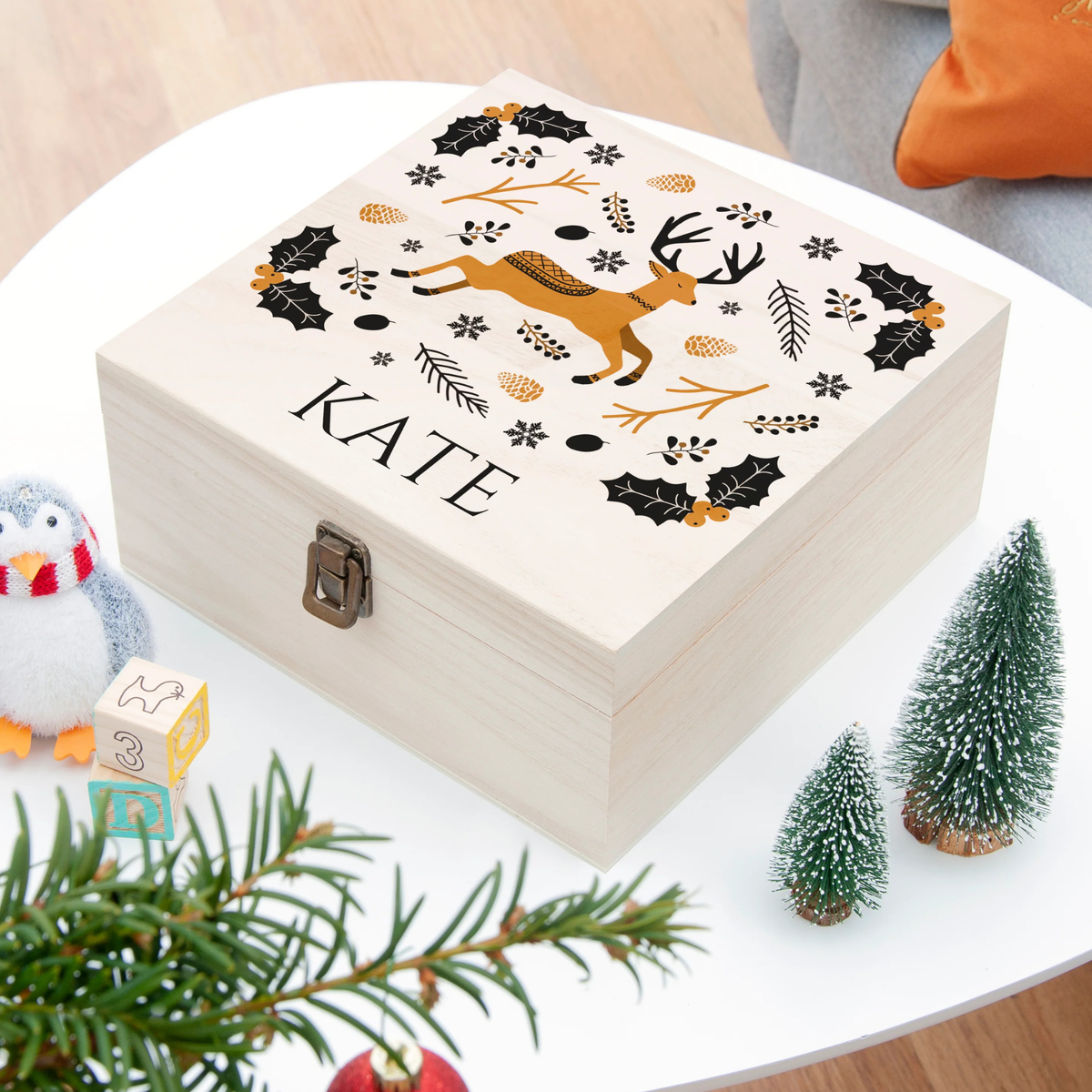 Personalised Scandi Deer Christmas Eve Box