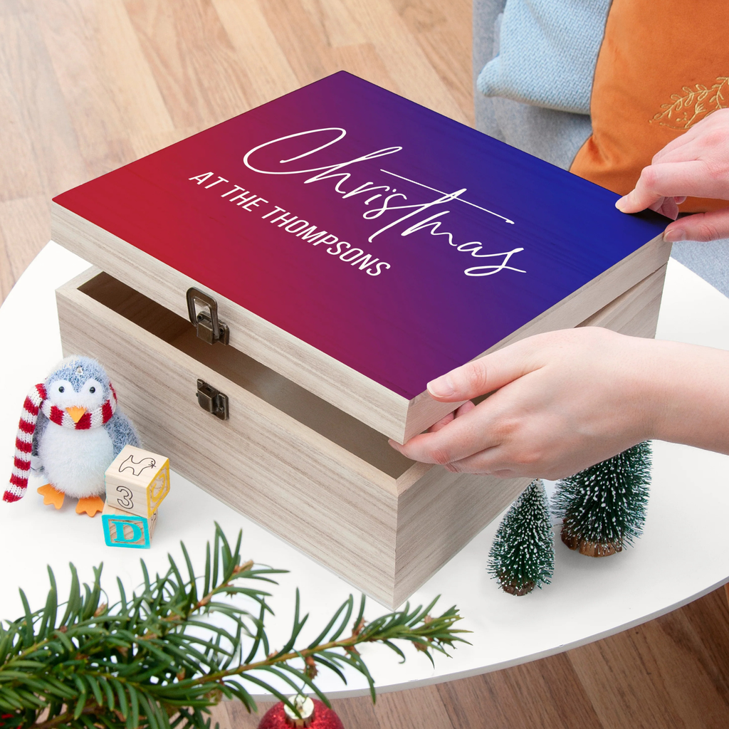 Personalised Gradient Family Christmas Eve Box