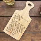 Personalised Hand Written Recipe Paddle Board