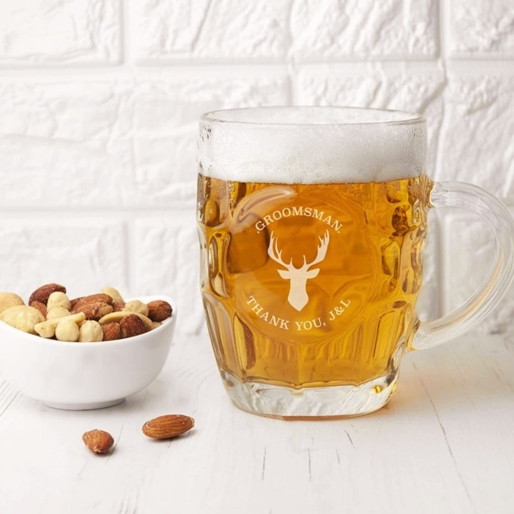 Personalised Stag Beer Glass