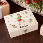 Personalised Girl Elf Christmas Eve Box