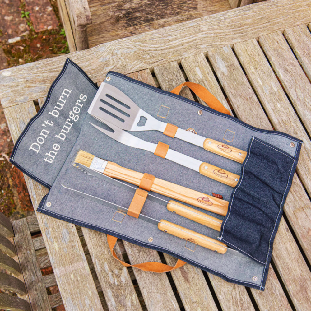Personalised Denim BBQ Tool Set