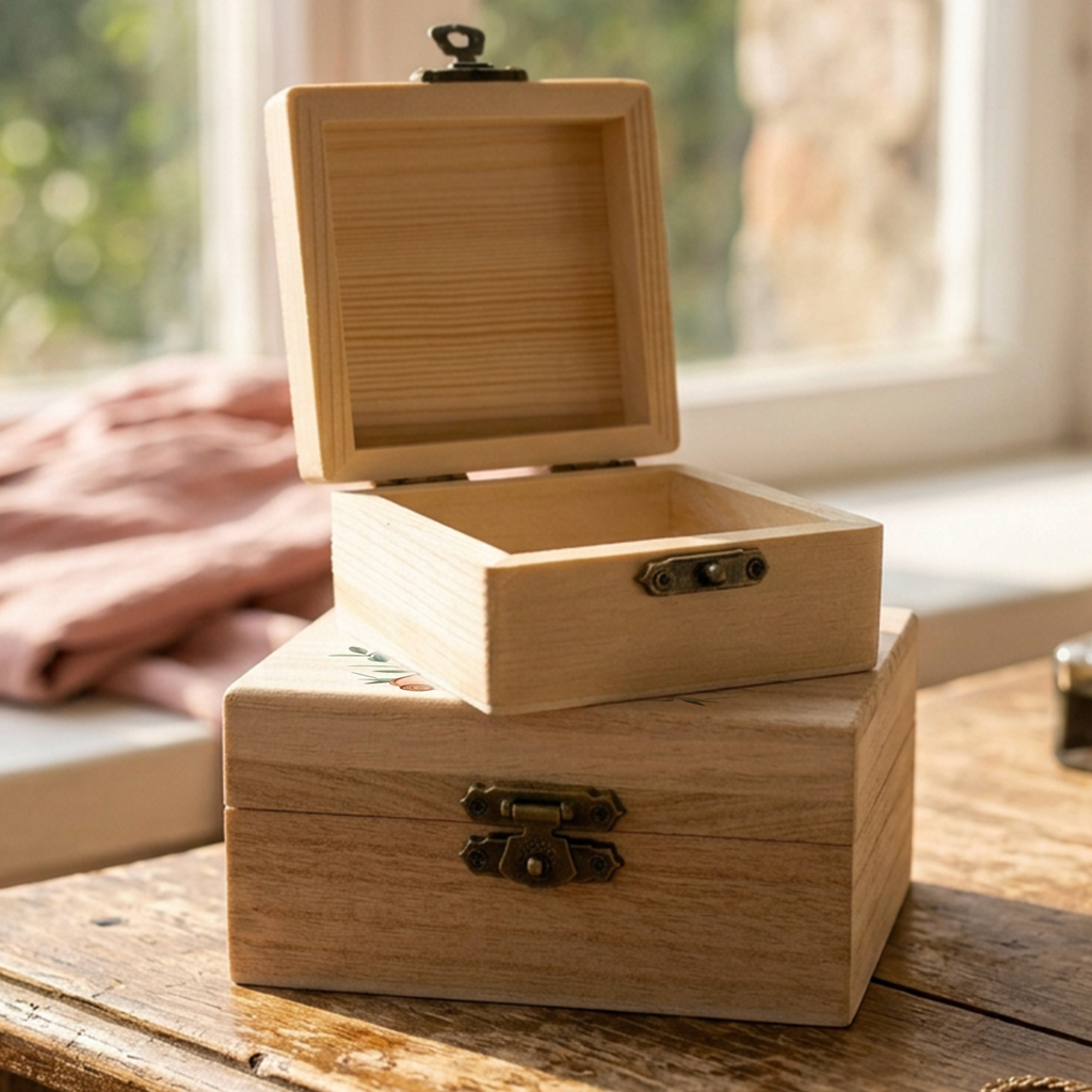 Personalised Birth Flower Wooden Jewellery Box