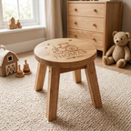 Personalised Wooden Tractor Stool for Kids