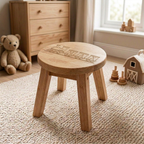 Personalised Wooden Name Train Stool for Kids