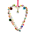 Hand Beaded Heart Hanging Decoration
