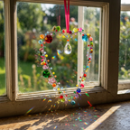 Hand Beaded Heart Hanging Decoration