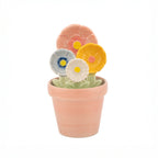 Ceramic Pot With Flower Measuring Spoons