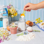 Ceramic Pot With Flower Measuring Spoons