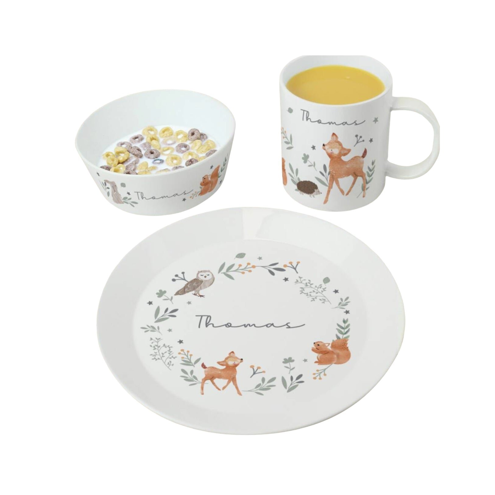 Personalised Woodland Animals Plate