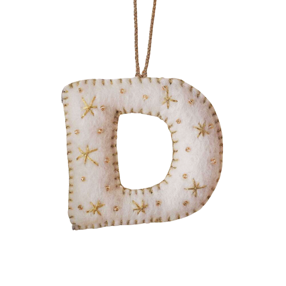 Alphabet Embroidered Felt Decoration