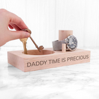 Personalised Oak Wood Watch Stand