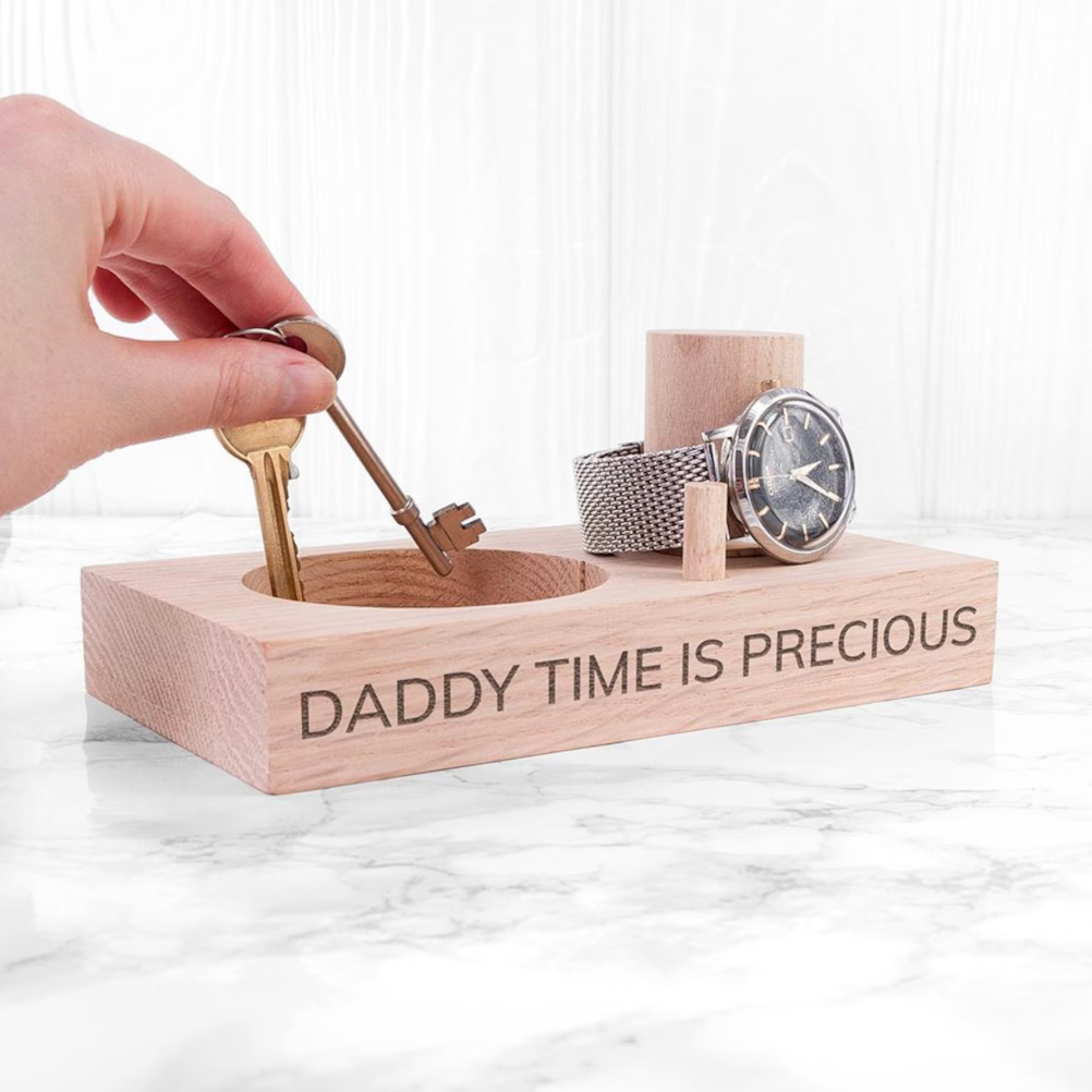 Personalised Oak Wood Watch Stand