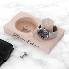 Personalised Oak Wood Watch Stand