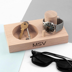 Personalised Oak Wood Watch Stand