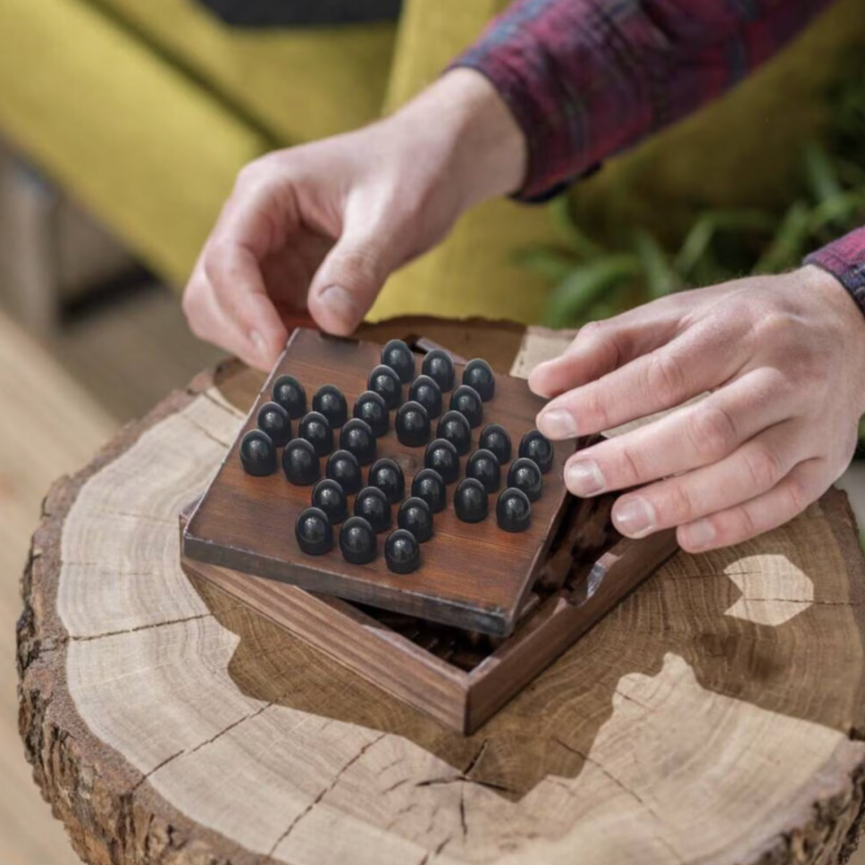 Personalised Wooden Solitaire Game
