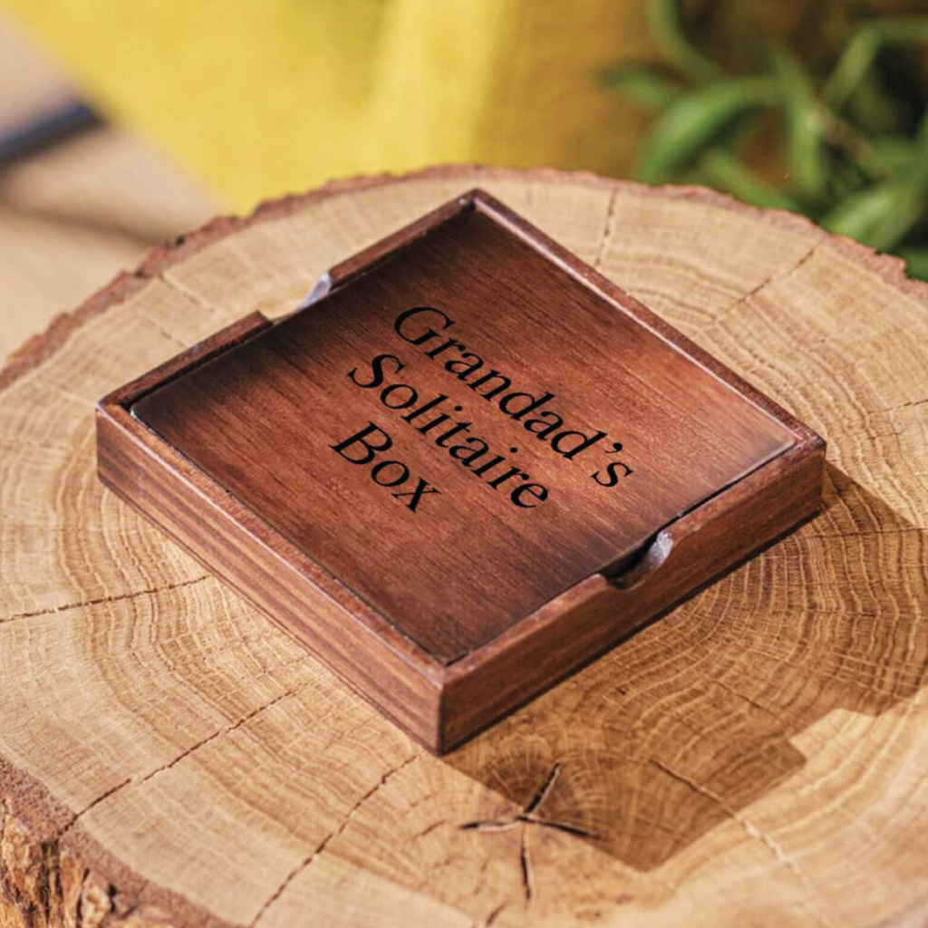 Personalised Wooden Solitaire Game