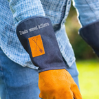 Personalised Denim Gauntlet Gardening Gloves