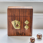 Personalised Rosewood Playing Card & Dice Box