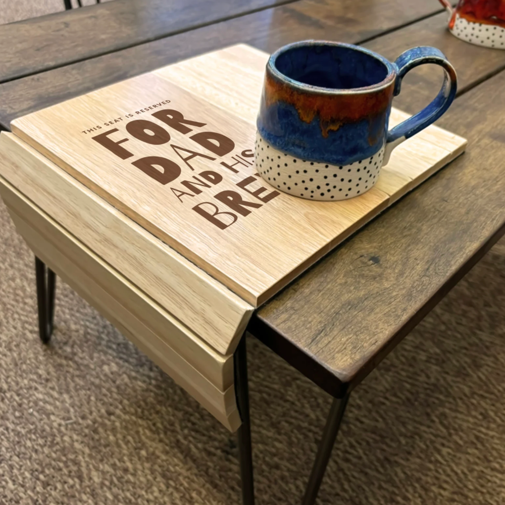 Personalised Wooden Sofa Tray