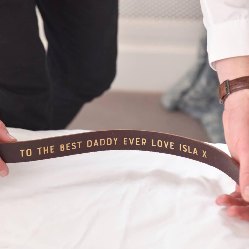 Personalised Leather Secret Message Belt