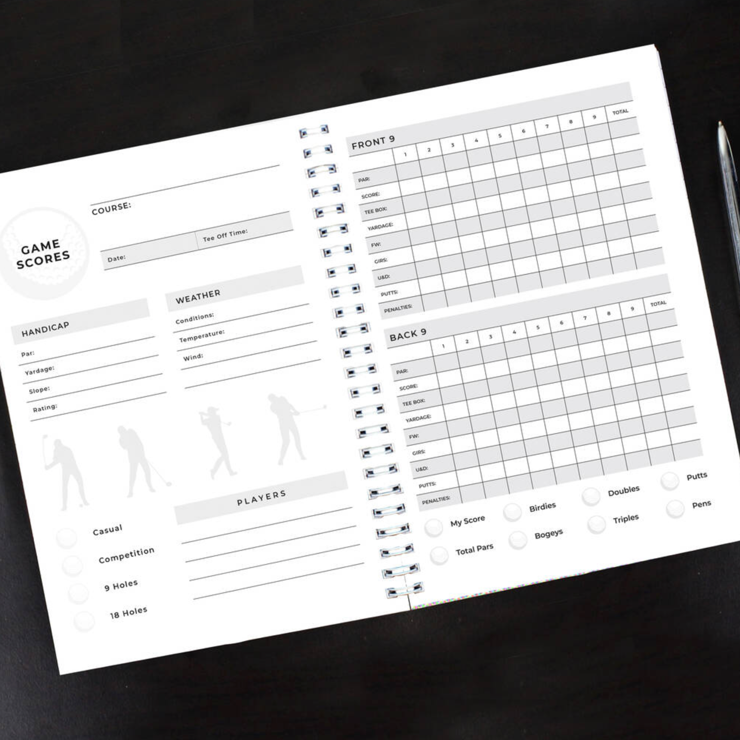 Personalised Golf Log Book