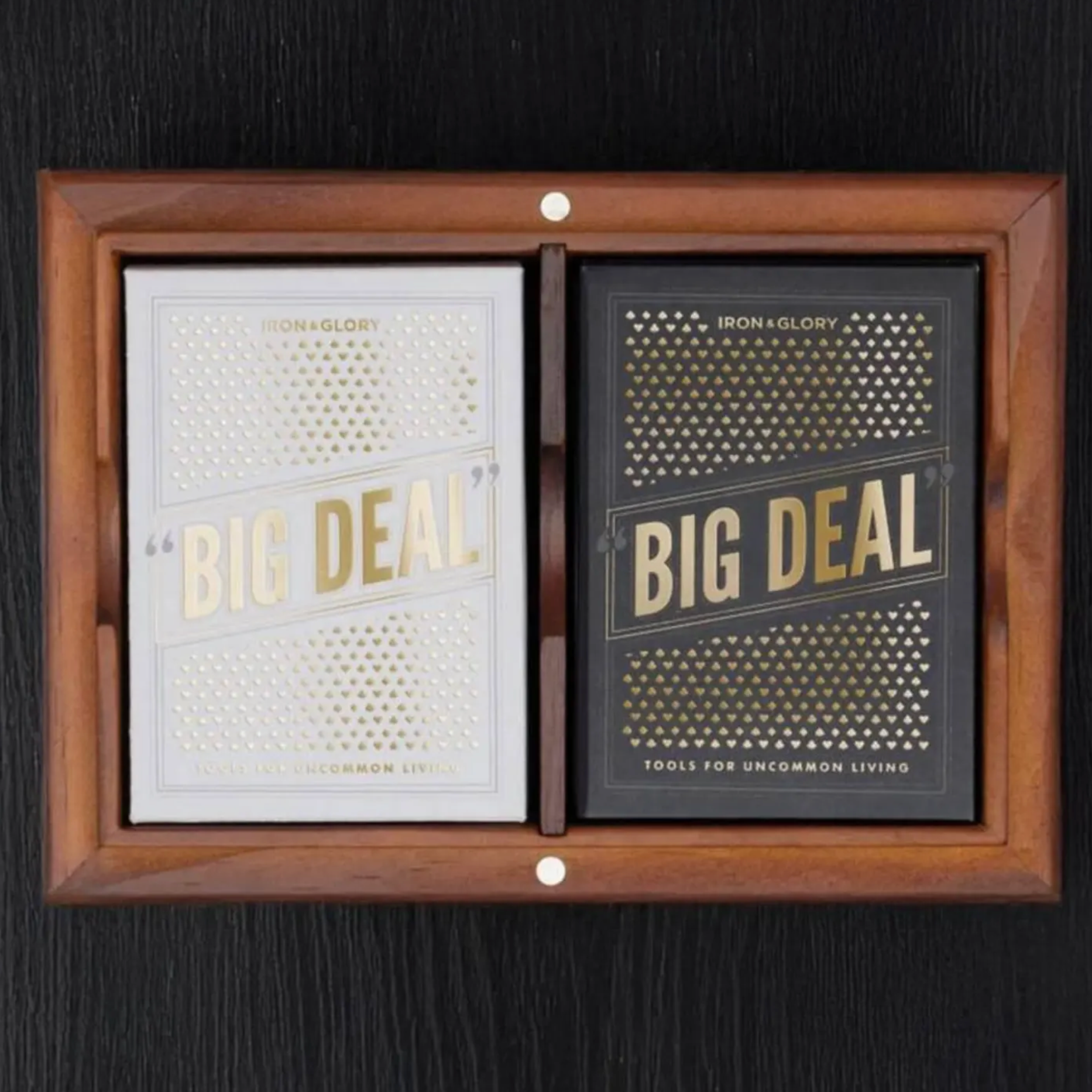 The Big Deal Personalised Wood Playing Card Box