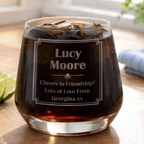 Personalised Art Deco Whisky Tumbler Glass