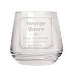 Personalised Art Deco Whisky Tumbler Glass