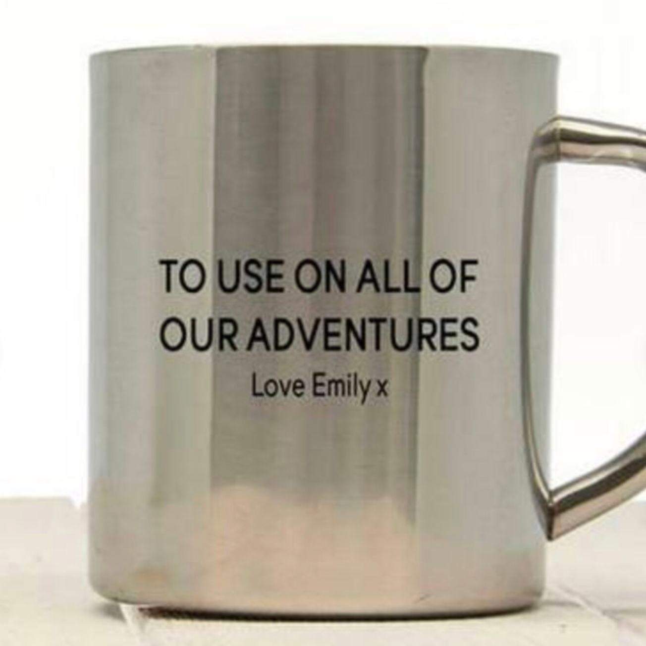 Personalised Fishing Fuel Engraved Enamel Mug