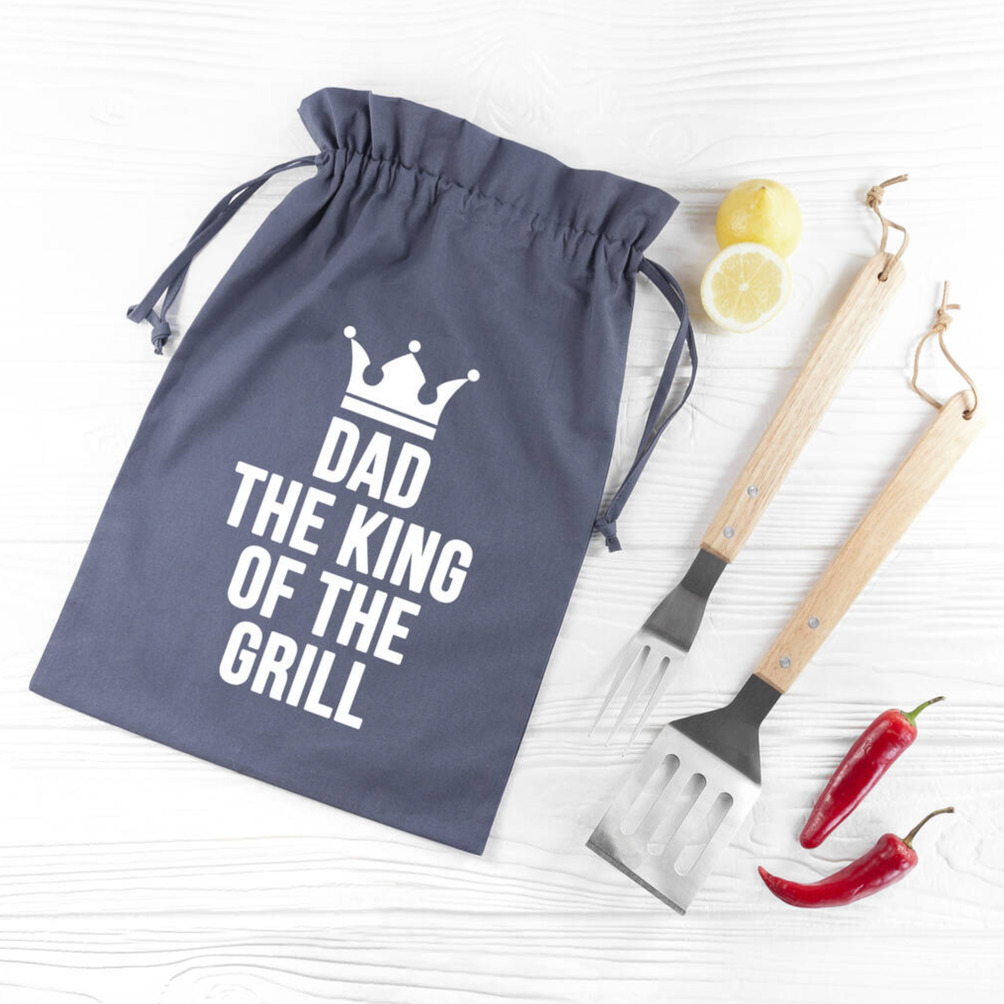 Personalised King of the Grill BBQ Tool Set