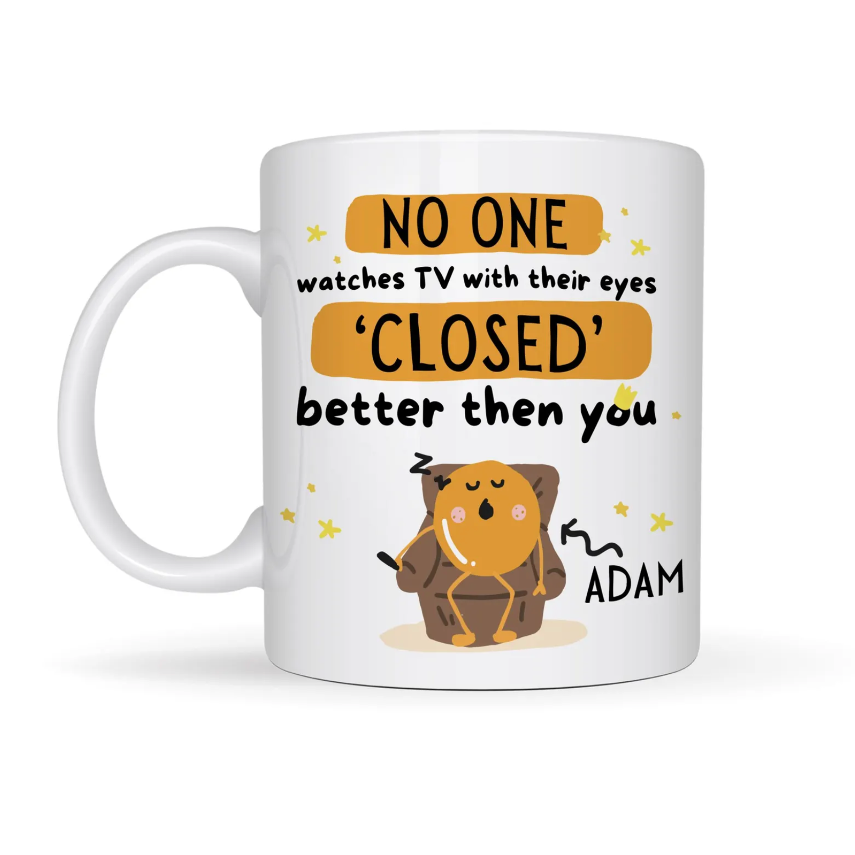 Personalised TV Watching Mug