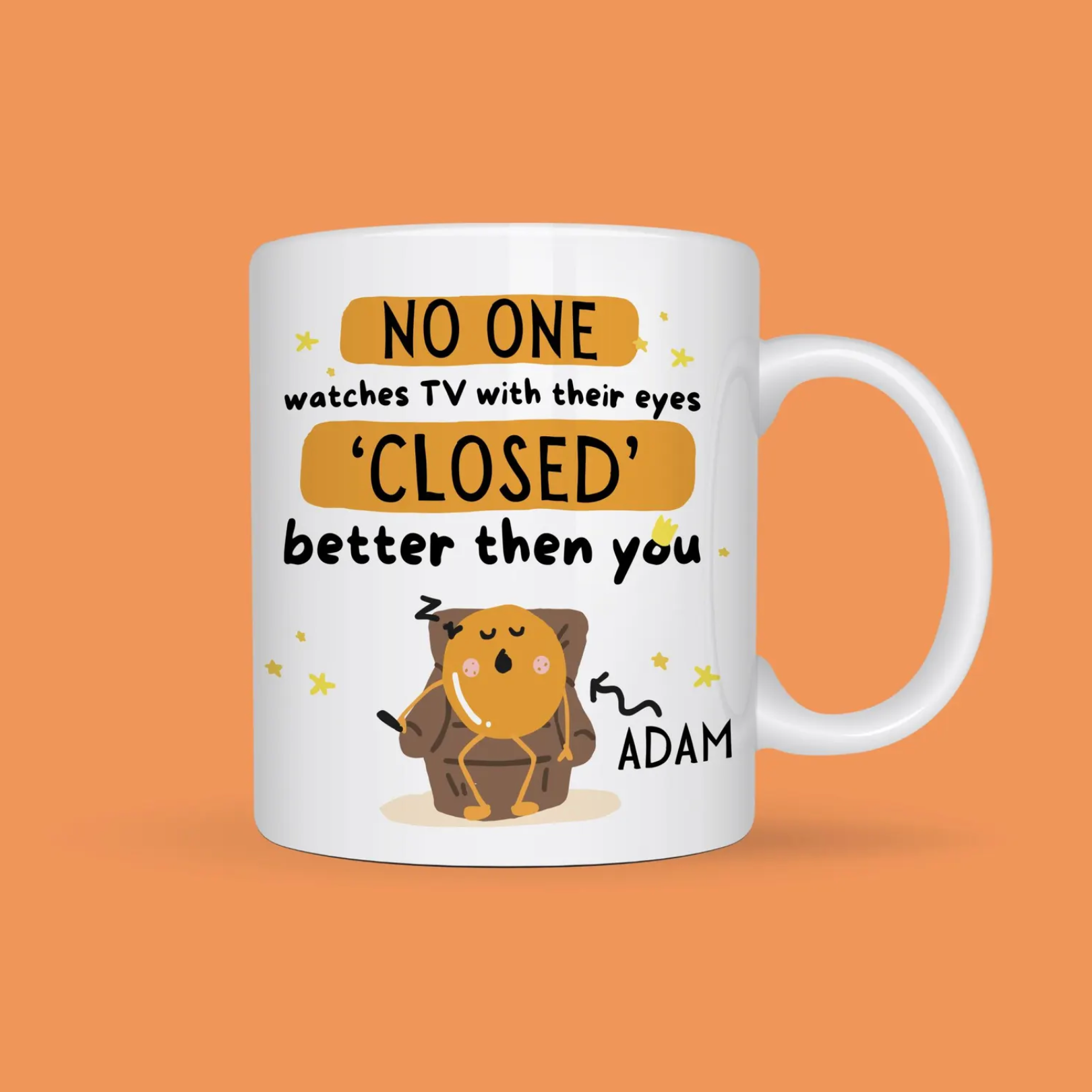 Personalised TV Watching Mug