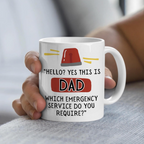 Personalised Dad Emergency Service Mug
