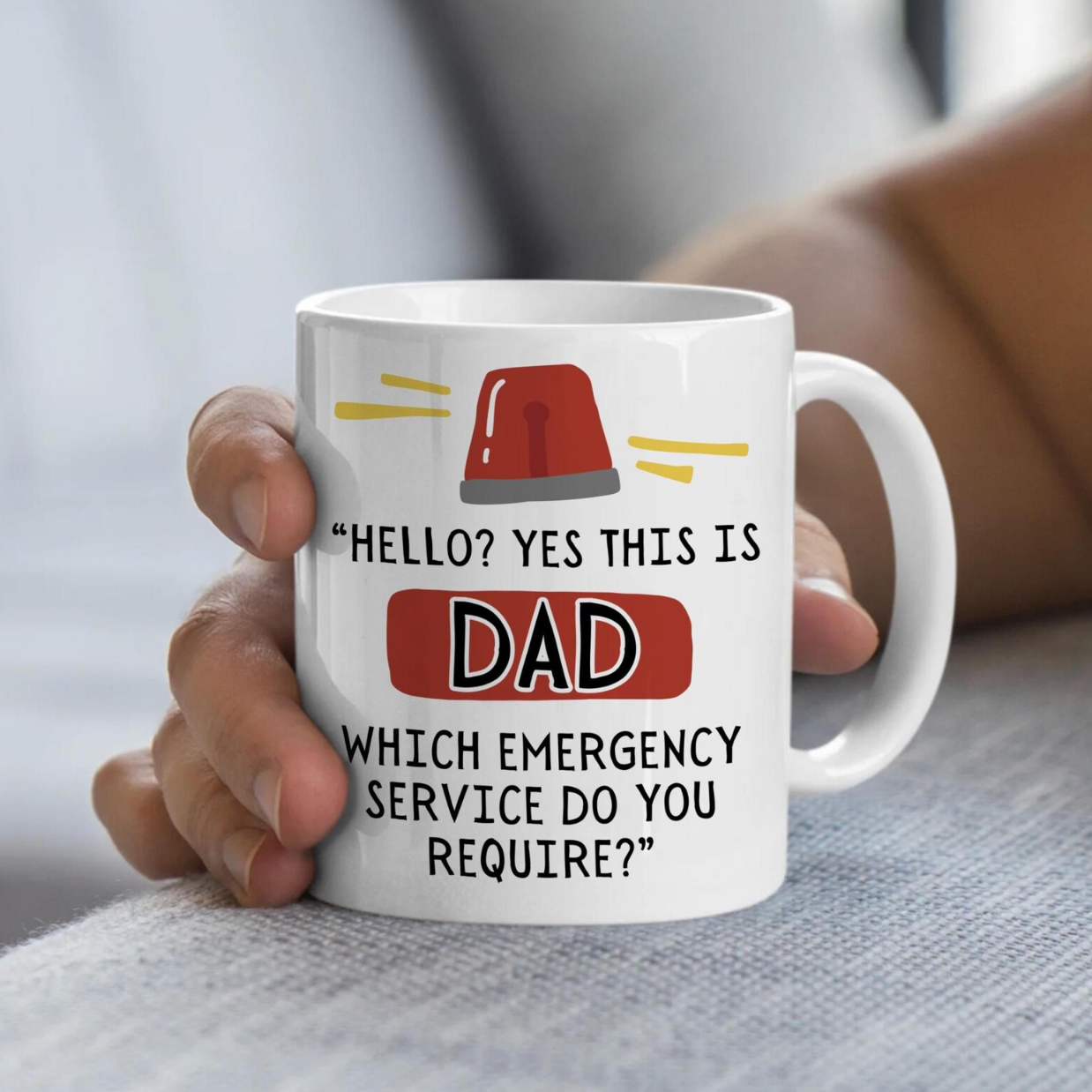 Personalised Dad Emergency Service Mug