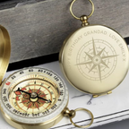 Personalised Brass Classic Engraved Compass
