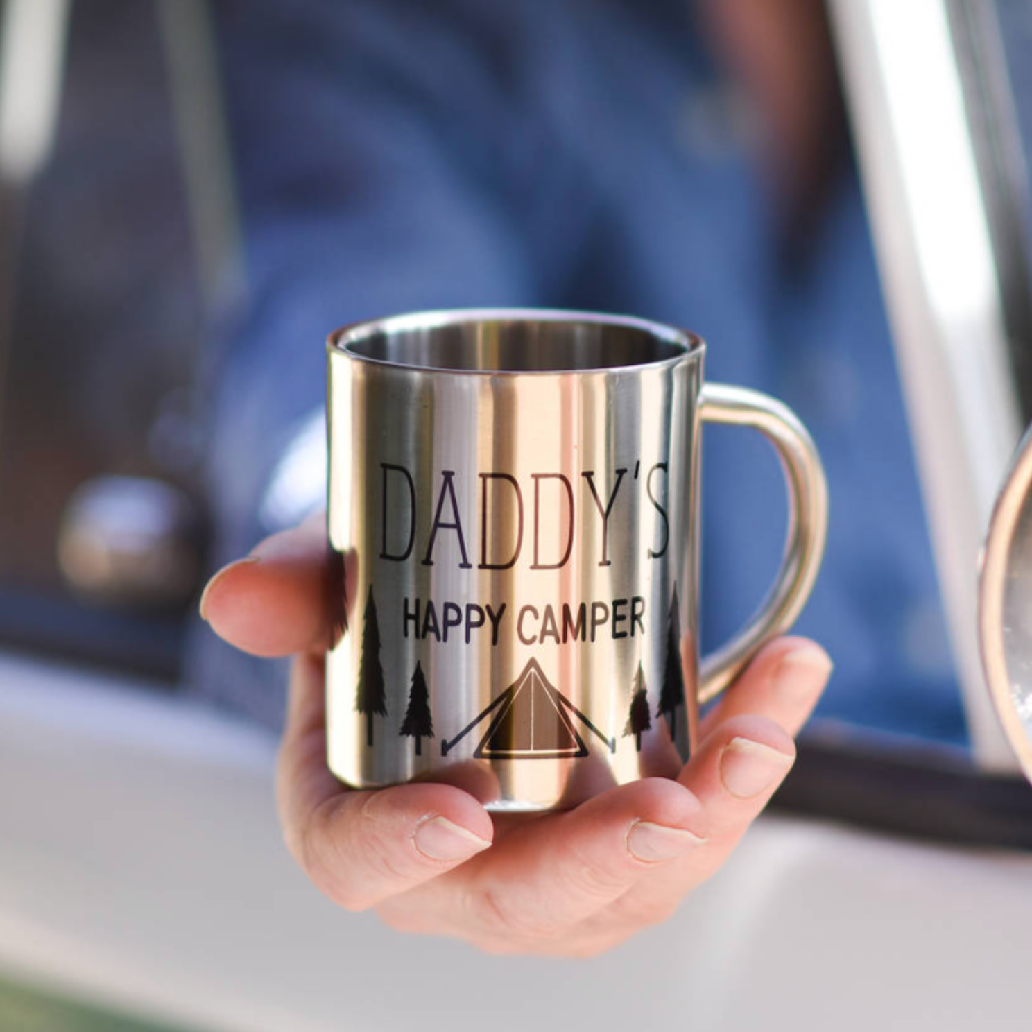 Personalised Camping Stainless Steel Outdoor Mug