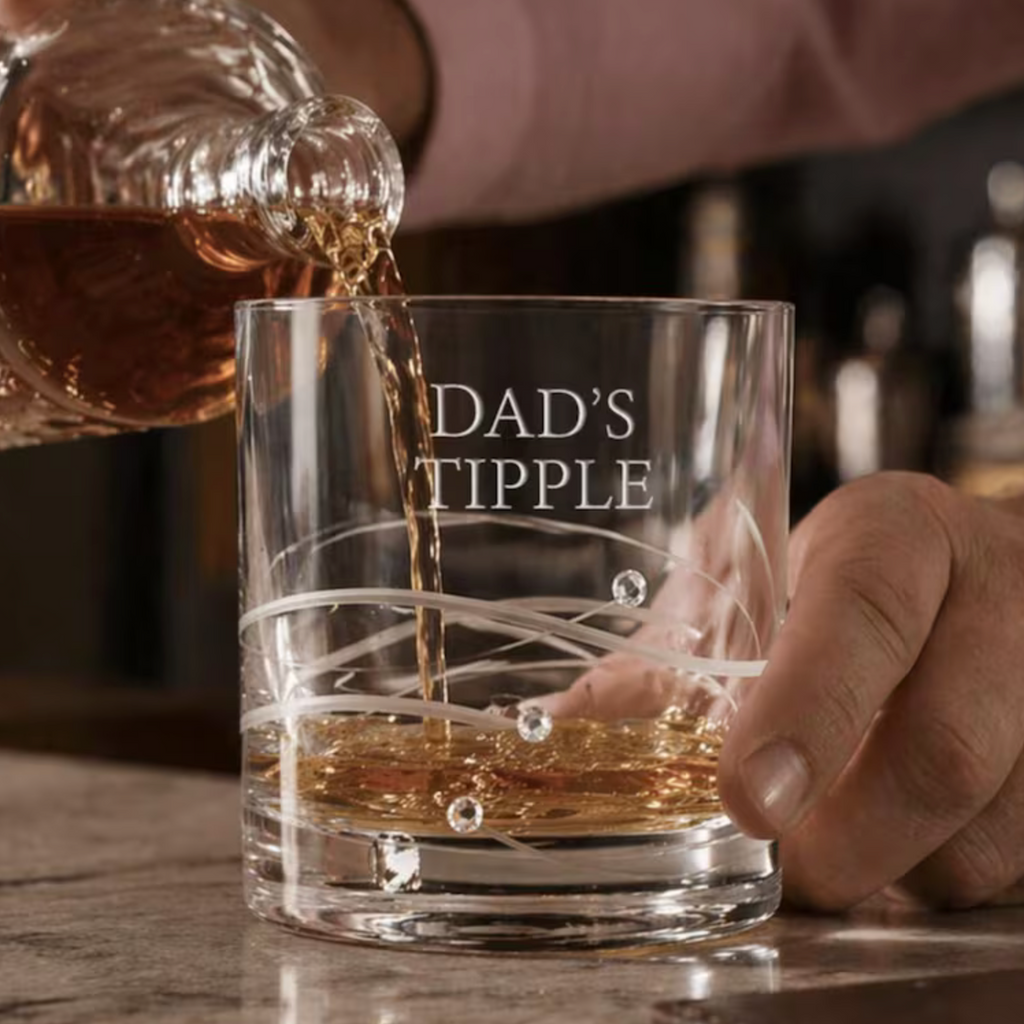 Personalised Crystal Swarovski Whisky Tumbler