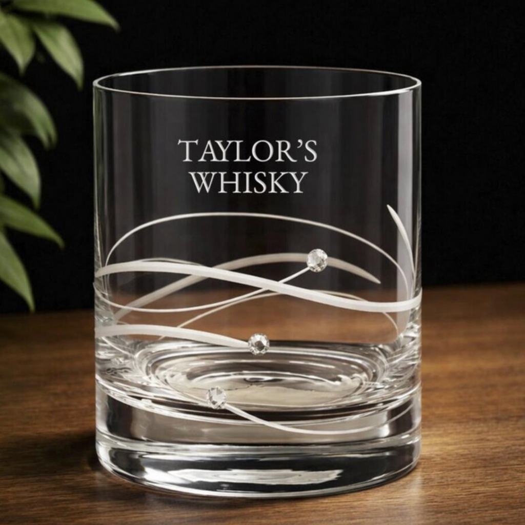 Personalised Crystal Swarovski Whisky Tumbler