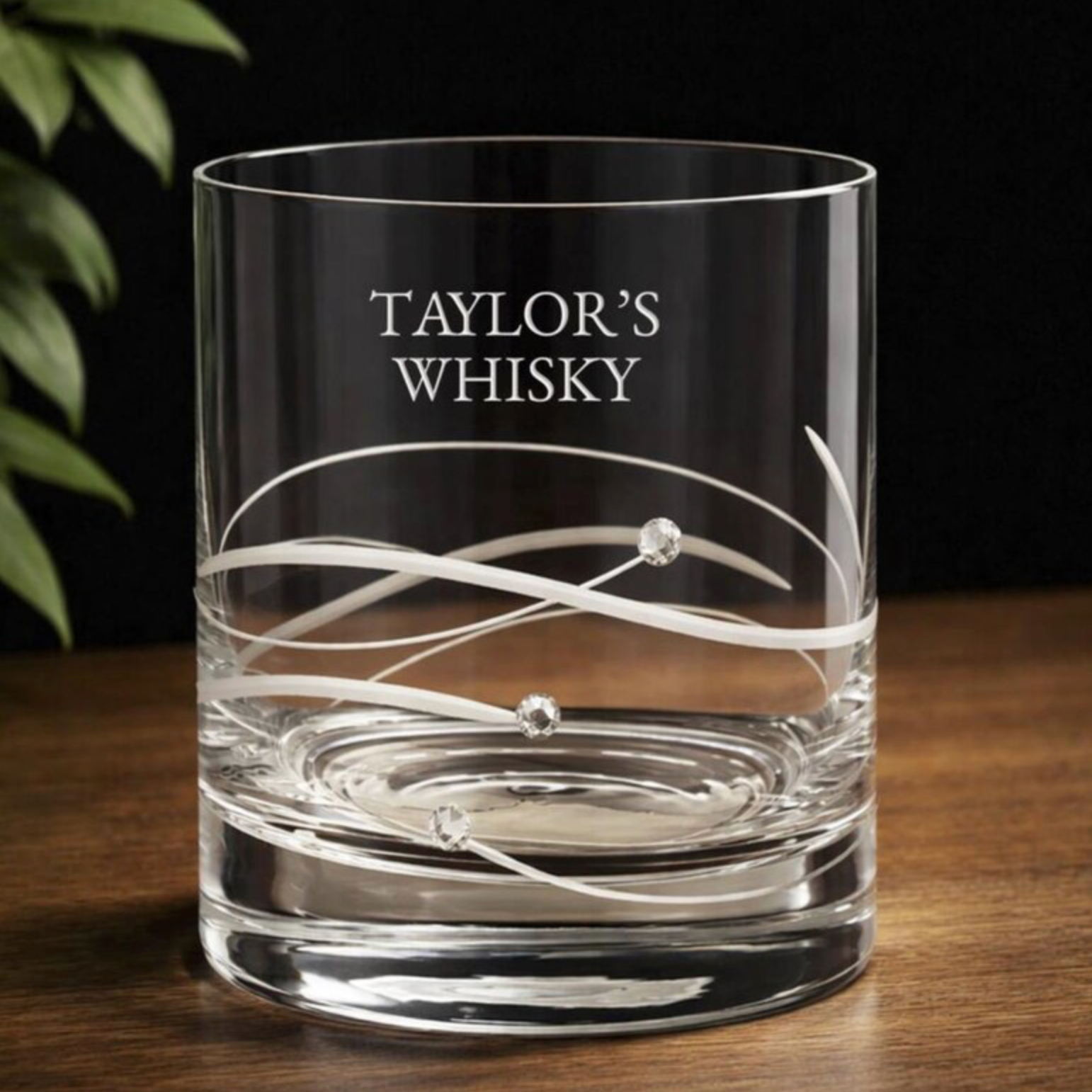 Personalised Crystal Swarovski Whisky Tumbler