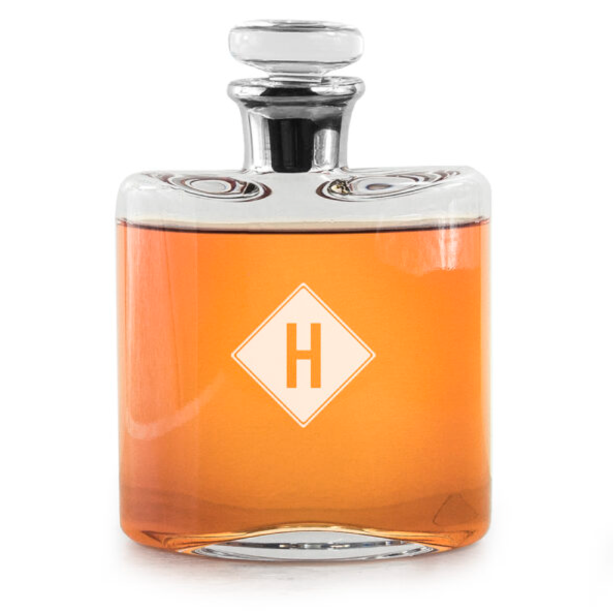 Monogrammed Glass Personalised Whiskey Decanter