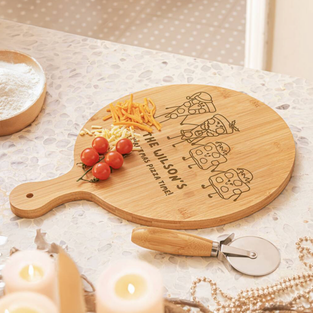 Personalised Christmas Pizza Serving Board