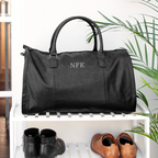 Monogrammed Vegan Leather Garment Bag