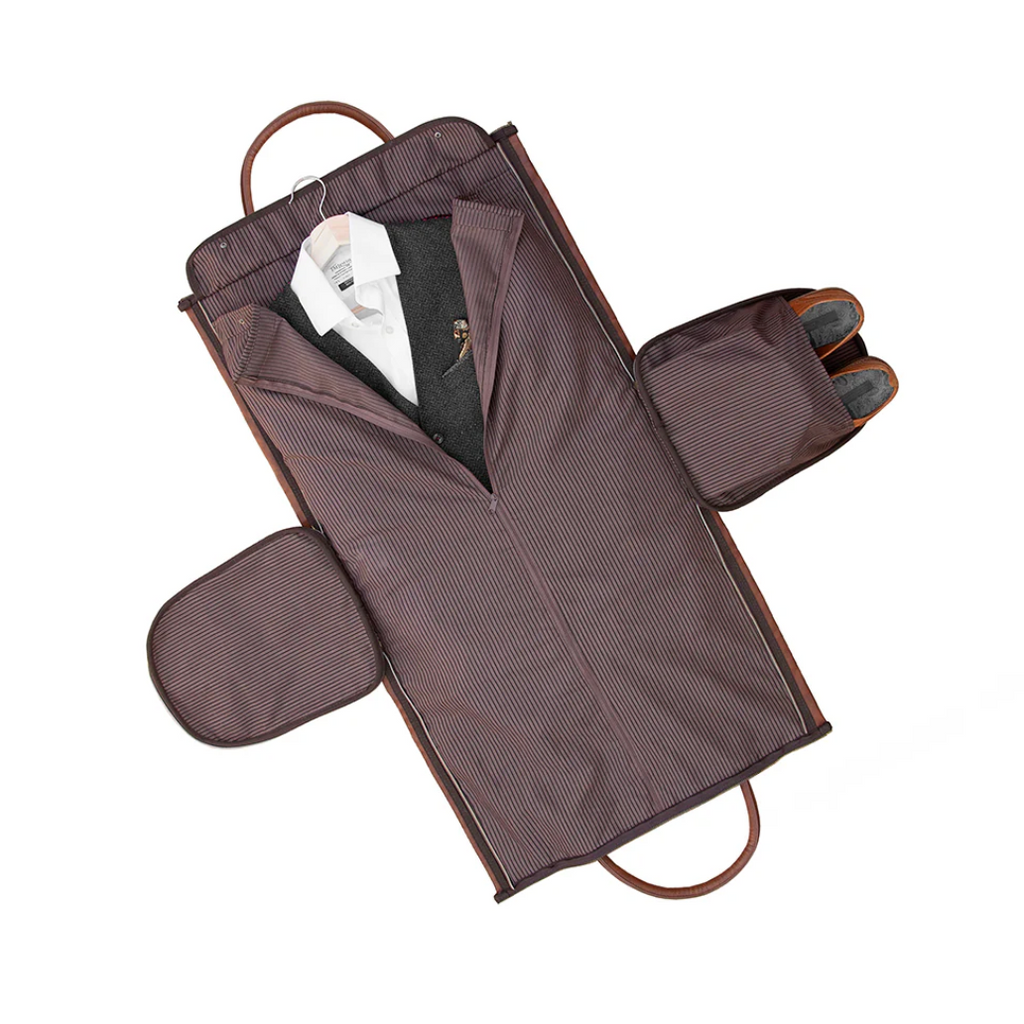 Monogrammed Vegan Leather Garment Bag