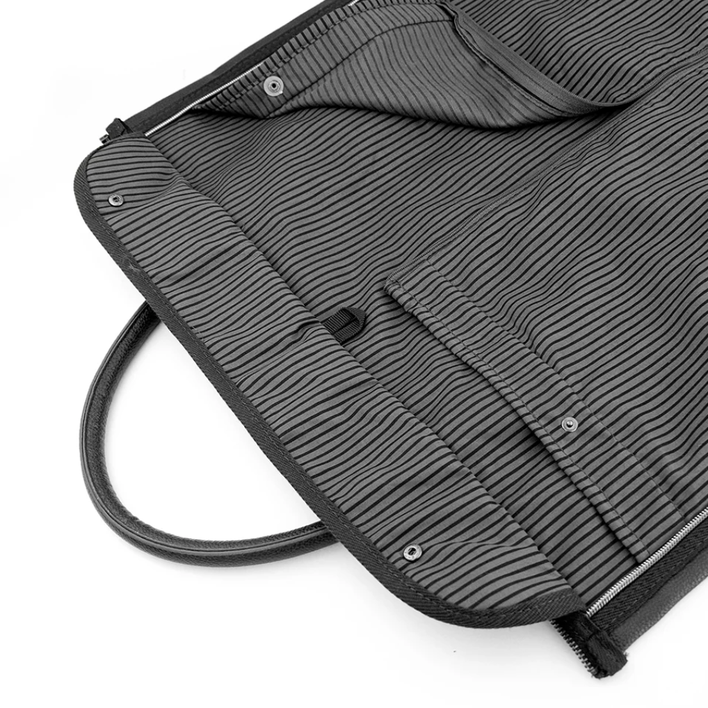 Monogrammed Vegan Leather Garment Bag